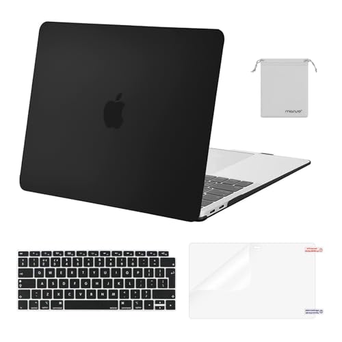 Funda MacBook Air 13 M1 para teletrabajo y cafeterías con bolsa de transporte negra