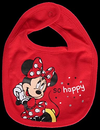 Disney Minnie Mouse Newborn Baby Girls 4 Piece Outfit Set: Bodysuit Pants Bib Hat Red 3-6 Months #TOP5
