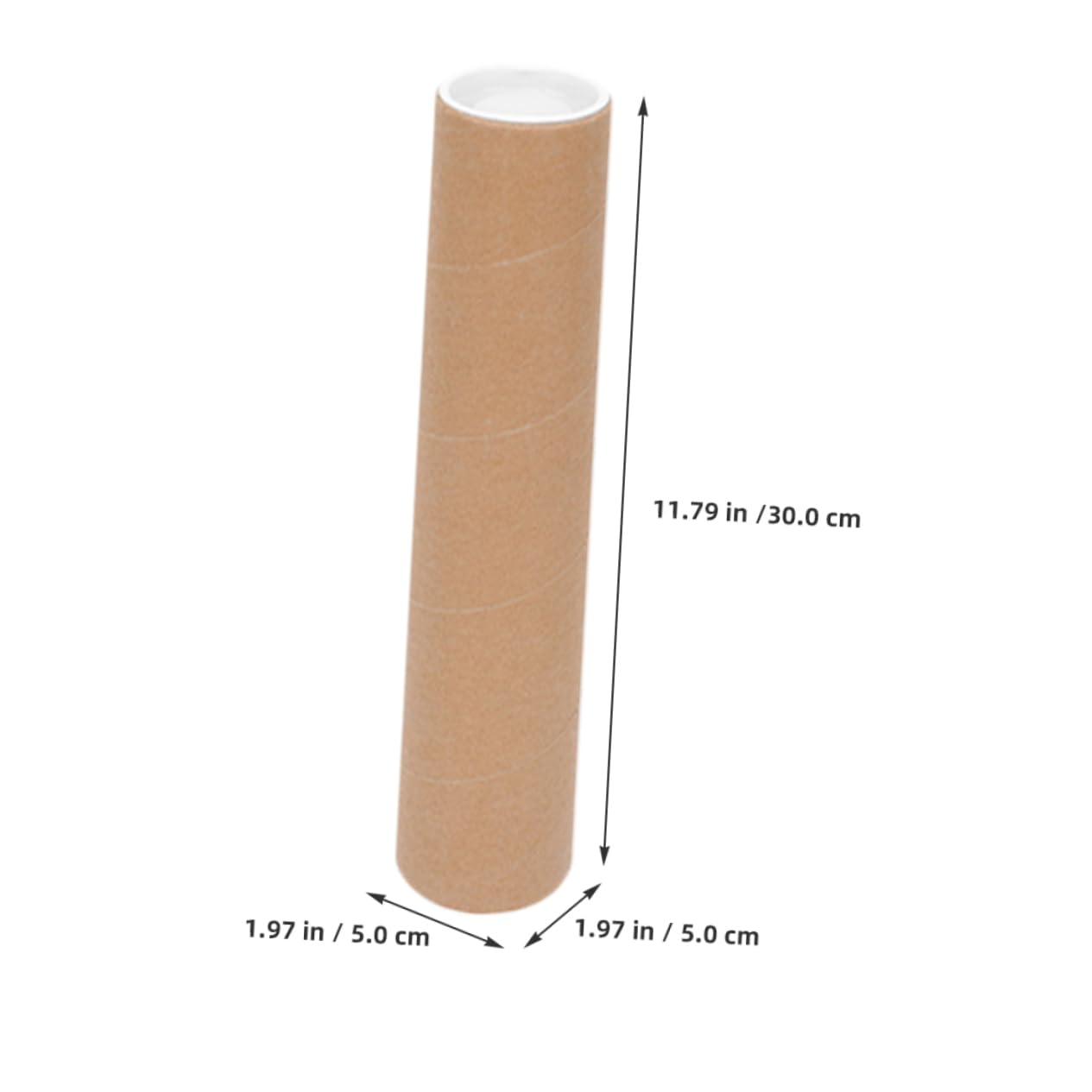 Tube Porte-affiche Rond 12 Pièces en Papier et Plastique, Réutilisable