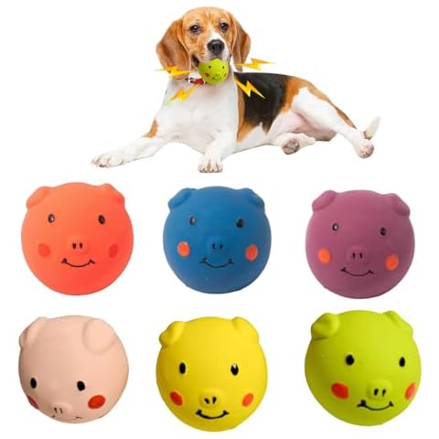 Lotvic 6 Pcs Squeaky Dog Balls Cover