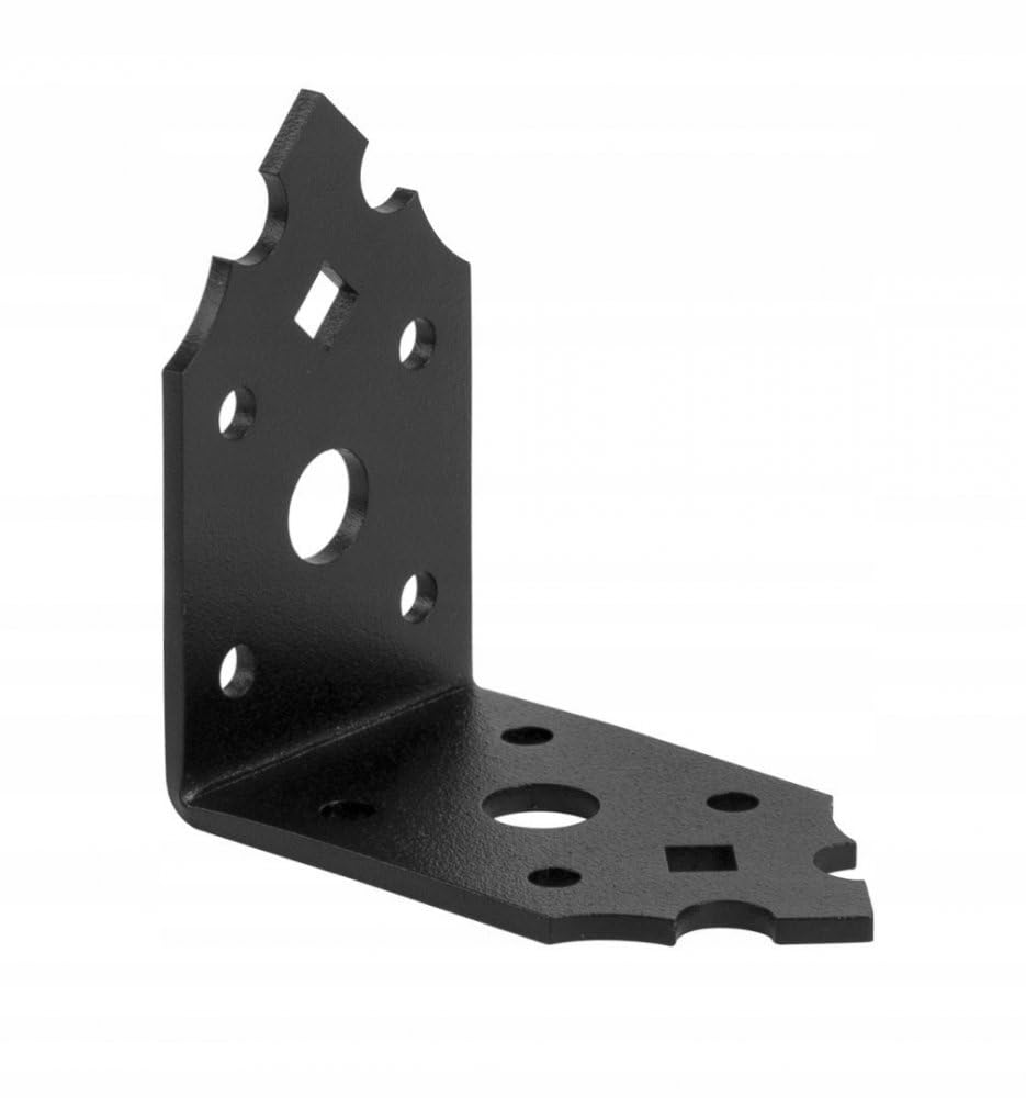 50x Dekorativ Winkelverbinder 2,5 mm 65 x 65 x 40 mm | Holzverbinder Winkel Metall 65 x 65 x 40 mm, Metallwinkel Balkenverbinder Kleine, Montagewinkel Bauwinkel Verzinkt Stahwinkel