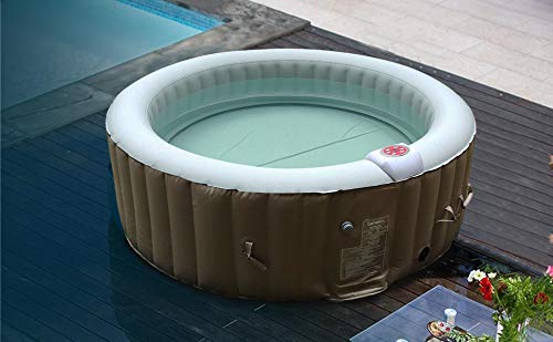 BeneoSpa Tragbarer aufblasbarer Whirlpool, für 4 Personen, 130 Massagedüsen, Braun weiß – Bild 4