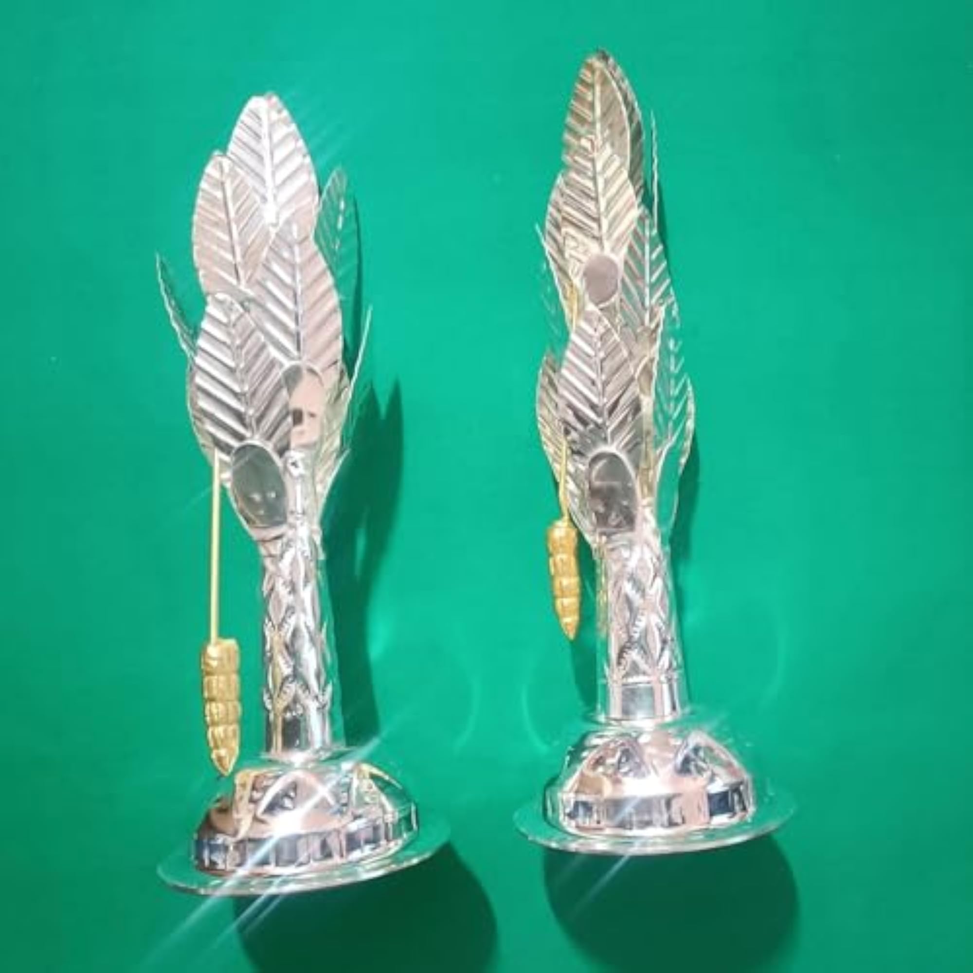 Pure German Silver Banana Tree for Pooja/Decor Tree Pair