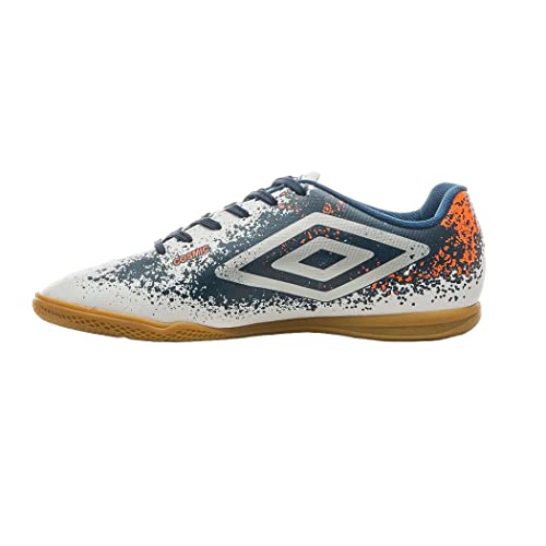 Chuteira Futsal Umbro Cosmic Branco/marinho/laranja Fluor U01fb050-276-43