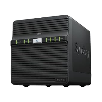 Synology DS423 Family & Business Backup - Secure File Sharing, Photo Vault & Video Surveillance (4-Bay Diskless NAS)
