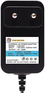 DARAHS DC 9V Guitar Pedal Power Supply (800mA -1A) AC Wall Charger Adapter with 4 Way Daisy Chain Pedal Cables, Compatible... Price In India