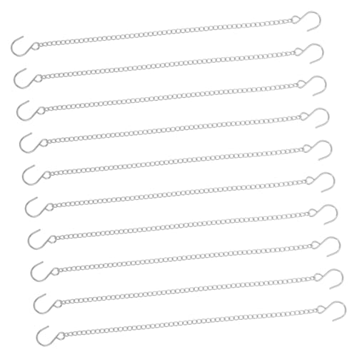 LIGIGWASH 10 pièces Chaînes de Suspension Inox avec Crochets Polyvalentes pour Mangeoires Oiseaux Ornements Panneaux Publicitaires Acier Inoxydable Robuste