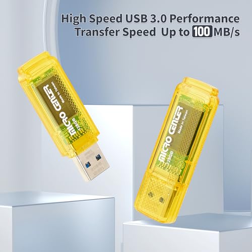 Image of Micro Center SuperSpeed 2 Pack 128GB USB 3.0 Flash Drive Gum Size Memory Stick Thumb Drive Data Storage Jump Drive (128G-2 Pack)