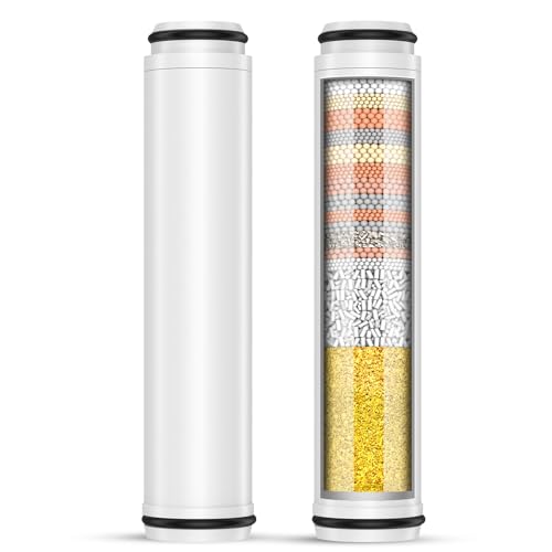 Image of FEELSO FE-15 PRO abs Shower and tap Filter for Hard Water with 15 Stage Hard Water Softener Cartridge - Universal Shower Head Water Softener (Replacement Filters)