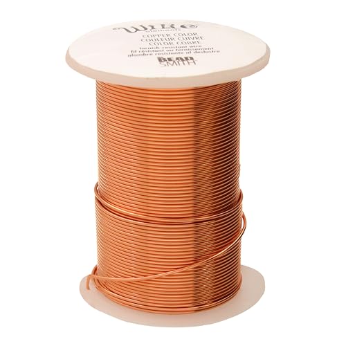 Image of The Beadsmith Wire Elements 22-Gauge Lacquered Tarnish-Resistant Copper Wire for Jewelry Making, 20 Yard, 18.29 Meter Spool