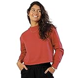 Blusa Moletom Feminino Cropped Vermelho Mescla G