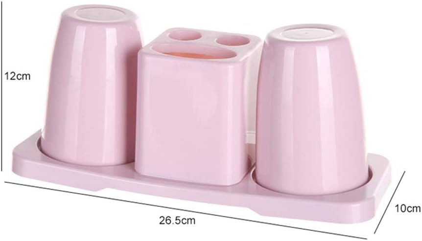 Household Toothbrush Holder, Plastic Multifunctional Toothbrush Holder, Mouthwash Cup Set(Gray)