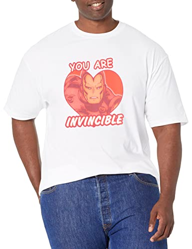 T-Shirt Homme Marvel Cœur Invincible en coton noir
