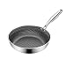 Poêle à frire en acier inoxydable PAN de poêle non couturière (Color : Stainless steel, Sheet Size : 26cm)