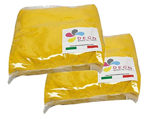 Sabbia Colorata per Decorazioni mm. 0,3/0,7 Confezione da 2 kg. (Giallo)
