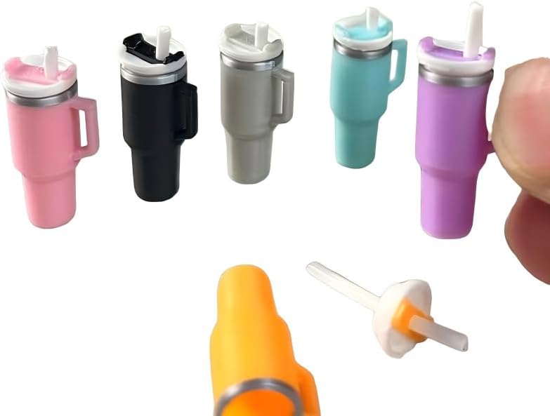 Mini Cup, 1:12 Scale Dollhouse Accessory, Multi-Color Miniature Model Food Scene Decoration, Suitable for Dollhouse Play and Collection (6 Pieces, Random Colors)