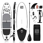 TIGERXBANG Inflatable Stand Up Paddle Boards 10'x 31" x 6" with Premium SUP Board Accessories, Allround Paddle Boards for Adults/Kids,Defender Collection Black