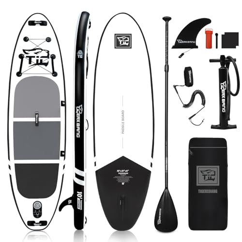 TIGERXBANG Inflatable Stand Up Paddle Boards with Premium SUP Board Accessories, Allround Paddle...