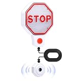 WODHMIEY Ultrasonic Garage Parking Sensor Parking Assist Device Flashing Warning Indicator Light with Audible Alert Distance Measuring Stop Indicator for Home Garage Workshop Plug or Battery (White)