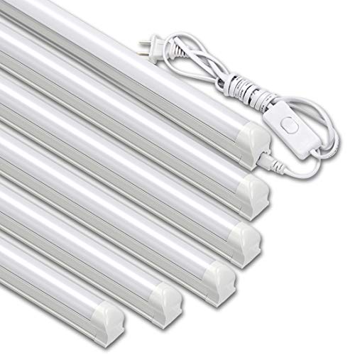 SD Light LED蛍光灯 40W形 T8 器具一体型LED蛍光灯 18W 昼白色 120cm バーライト スイッチ付き【6本入り】