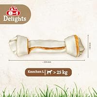 8in1 Delights Chicken Knochen L - gesunder Kauknochen für große Hunde, hochwertiges Hähnchenfleisch eingewickelt in Rinderhaut, 1 Stück (Packung mit 2) – Ansicht 6