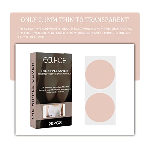 mewmewcat Almofadas anti-rugas,20 peças capas de mamilo invisíveis anti-fricção anti-colisão adesivo