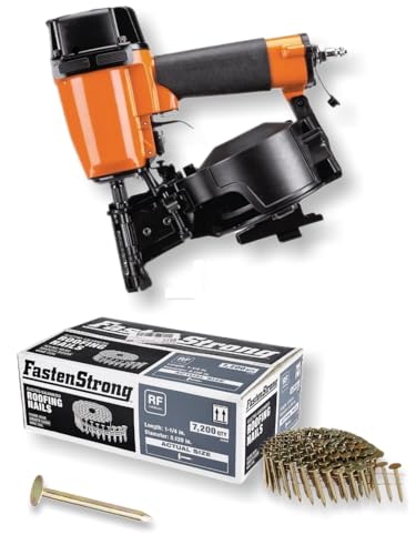 Fits PIERCE 15° PRC-RF Professional Coil Roofing Nailer with 1-1/4 in. Galvanized Full Round Head Coiled Roofing Nails (7200 per Box)