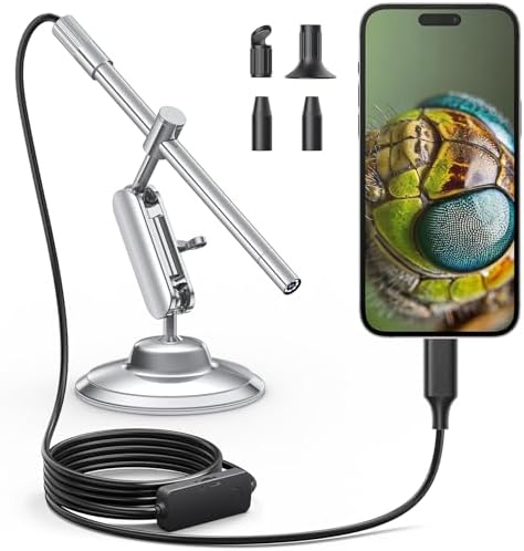 Teslong USB-C Digital Microscope, 10X to 200X Magnification Porta...