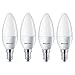 Produktbild 4 x Philips LED Frosted E14 Edison Screw 40w WarmWhite Candle Light Bulbs 470lm
