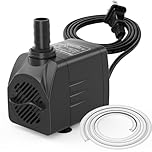 Knifel 400GPH Submersible Water Pump(1500L/H,25W),Ultra Quiet Fountain Pump with 6.5ft. High Lift,Pond Pump for Fish Tank, Pond, Aquarium, Statuary, Hydroponics.