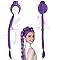 Demon Hunters Rumii Wig, 39" Dark Purple Rumii Wig Halloween Cosplay, Halloween Pop Singer Hair Costume Wigs for Women and Girl (D-purple-39in)