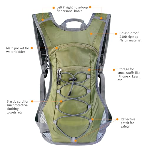 Image of Unigear Hydration Pack Backpack with 70 oz 2L Water Bladder for Running, Hiking, Cycling, Climbing, Camping, Biking