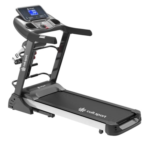 Image of Cultsport Canoas 5.5HP Peak, Max Weight: 130 Kg, Auto Incline with Massager Motorized Treadmill for Home Gym Fitness & 1 Year Warranty