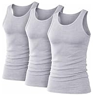 SIZE & PACKAGE : Pack Of 3 Undercover Vest Mens Plain 100% Cotton white vest mens vest tops, VESTS SIZES: These Sleeveless mens tank tops are available in (CHEST ) Size S (32-34) Inches, M (36-38) Inches, L (40-42) Inches, XL (44-46) Inches, 2XL (48-...