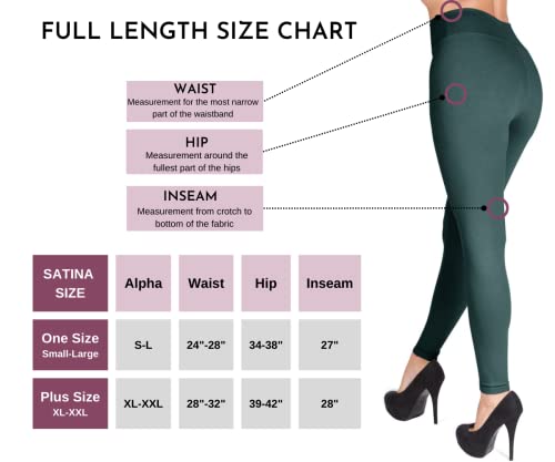 Satina High Waisted Leggings For Women - Workout Leggings For Regular & Plus Size Women - Sea Foam Leggings Women - Yoga Leggings For Women |3 Inch Waistband (Plus Size, Sea Foam), Slim #TOP3