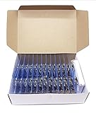 50 Stück Namensschilder Namensschildhalter Ausweishülle Visitenkartenformat Ausweishalter Namensschild mit Kombiklemme Halter Nadel und Clip 56 mm x 90 mm aus stabilem Kunststoff transparent