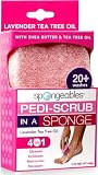 Spongeables Pedi Scrub Foot Exfoliating 20+ Wash Sponge, Lavender, 1 Count
