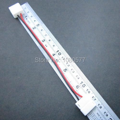 Wiring Connecting Terminals - 50pcs/lot 5050 led Strip 10mm 2pin Waterproof Connector 2 Ends Connector for 5050 5630 5730 Single Color led Strip