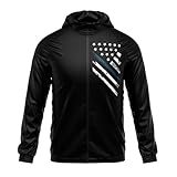 HIGH-QUALITY POLYESTER & FLEECE MATERIAL: Crafted from premium polyester and fleece materials, this patriotic American flag concealed carried vintage jacket is designed to be waterproof. Each men’s American flag tactical jacket also has a hoodie that...