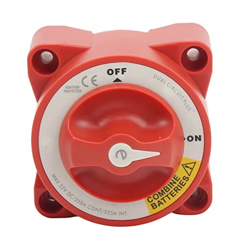 350A Battery Isolator Switch 4 Studs Rotary Knob On Off Switch for Marine Boat RV