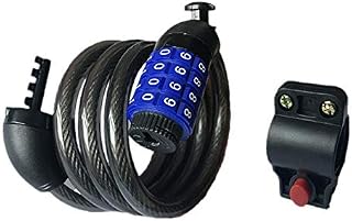 Marceau Bike Cable Basic Self Coiling Resettable Combination Cable Bike Locks with Complimentary Mounting Bracket,1200mm