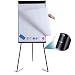 Dry Erase Easel 24" x 36"|Height Adjustable Magnetic White Board Easel with Tripod Stand|Office Presentation Board w/Flipchart Pad, Magnets & Eraser, Black
