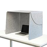 Acoustic Privacy Screen Desk Divider, Sound Absorbing Freestanding Computer Privacy Panel for Office Home Study, Noise and Visual Distractions Reducing Table Divider