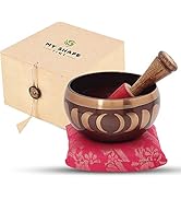 Tibetan Singing Bowl Set - Eclipse Meditation Sound Bowls Sun Moon Singing Bowls For Beginners Wi...