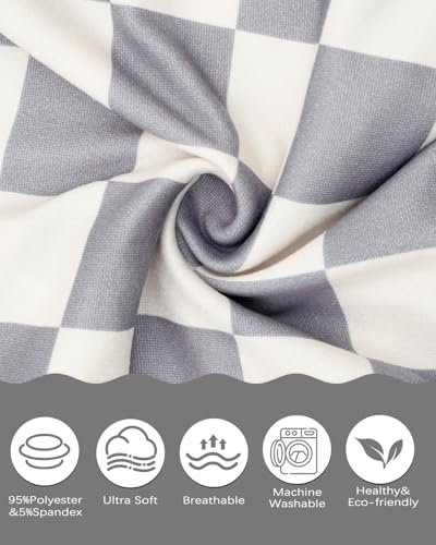 Image of ALVABABY Toddler Pillowcases Stretchy Soft Kids Pillow Cover 2 Pack Fit 13 inchx 18 inch or 12 inchx16 inch Envelope for Girl Boy Sleepy Travel Christmas 2TPE41A