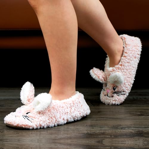 Image of Cozylook Cute Animal Slippers for Women and Kids Fuzzy Non Slip Soft Sole