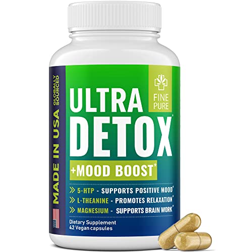 Detox Herbal Supplement - Made in USA - Potent Liver & Urinary Tract Cleanse Supplement for Toxin Removal, Better Mood and Overall Health - Premium Natural & Organic Ingredients - 42 Capsules