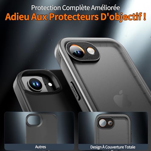 Coque iPhone 7 incassable double chantier contre chutes et eau