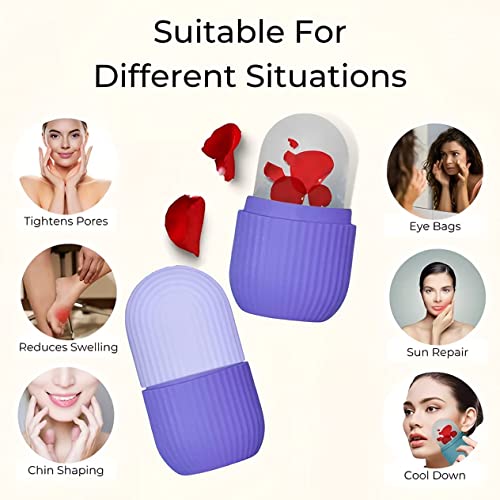 Image of MAYUMAYU Silicone Ice Roller for Face, Eye and Neck Massage, Eye Puffiness Removal Massager | Skin tightening & Glowing Skin | Anti ageing, Migraine & Pain Relief | All Skin Type(Multi-color)