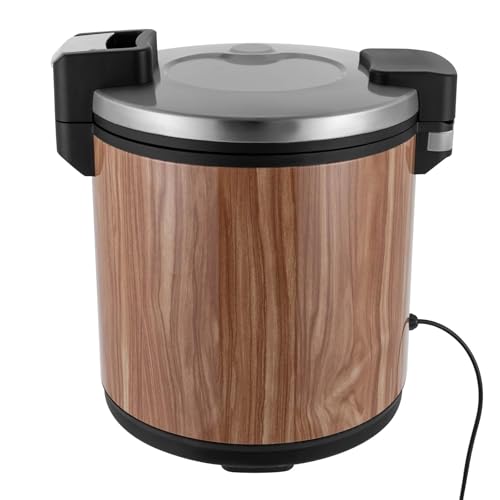 Chauffe-riz professionnel, 23 L, avec fonction de maintien au chaud, pour garder au chaud les soupes de riz et autres aliments, idéal pour les fêtes et les repas en famille.(Brown)